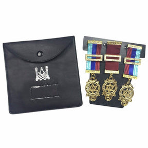 Masonic Jewels Case - Medium Black Imitation Leather