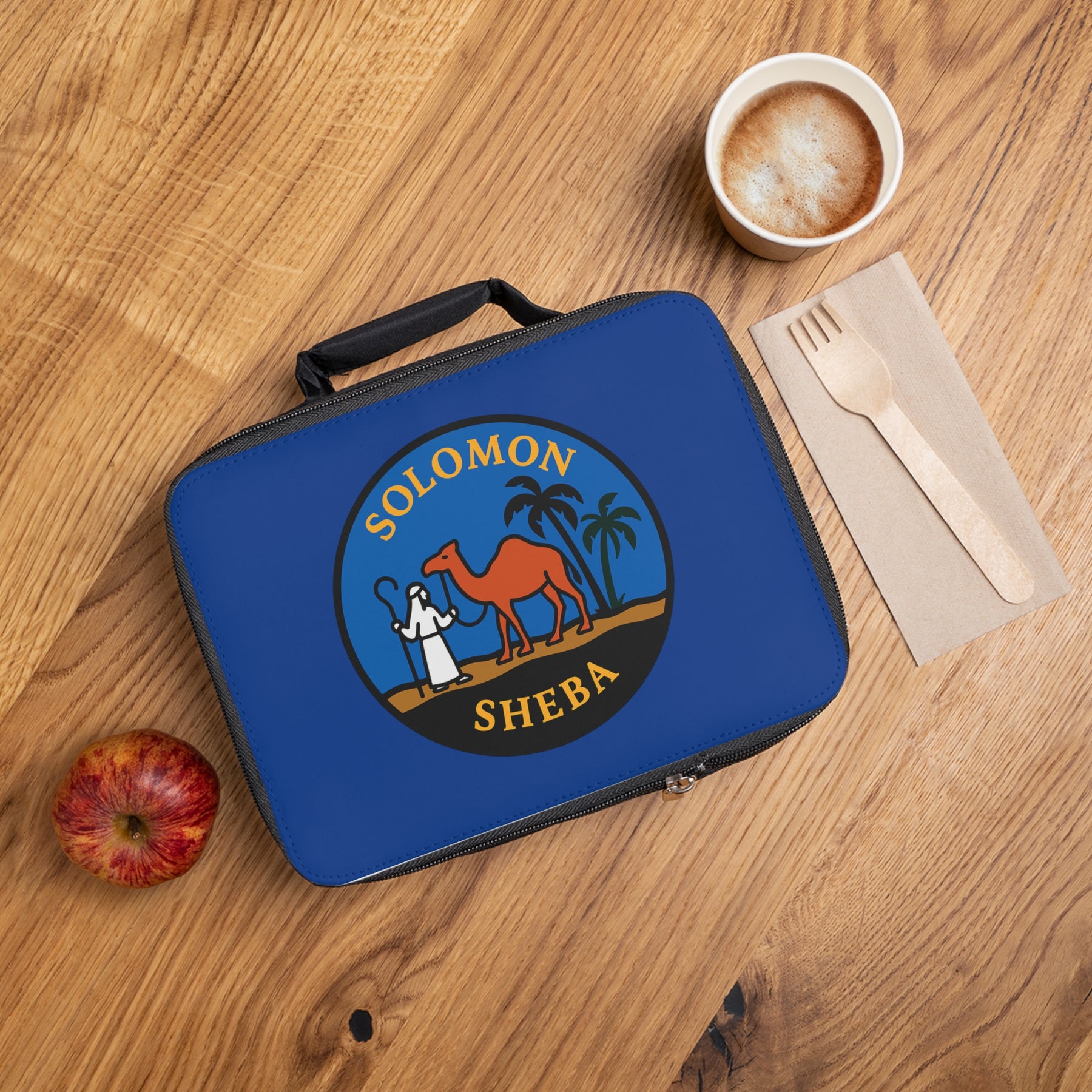 Queen of the South Lunch Bag - Blue Fully Insulated Zipper Closure - Bricks Masons