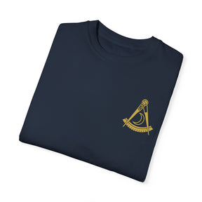 District Deputy Grand Master Blue Lodge T-Shirt - Garment-Dyed Tee - Bricks Masons