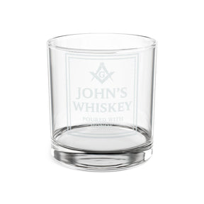 Vaso de whisky de la Logia Azul de Maestro Masón - Servido con honor S&amp;C G con personalización