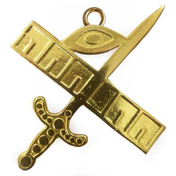 Expert Blue Lodge Officer Collar Jewel - Gold Metal