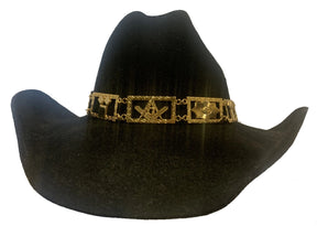 Master Mason Blue Lodge Hatband - Gold Jeweled