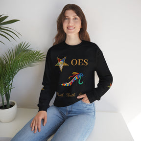 OES Sweatshirt - Faith Truth & Love with The Colorful Eastern Star - Bricks Masons