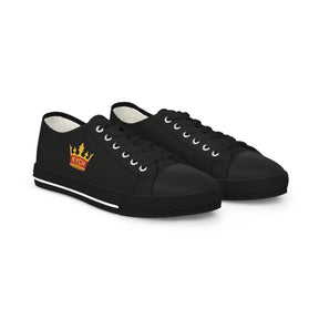 KYCH Sneaker - Low Top Sneaker Black & White Golden Emblem - Bricks Masons