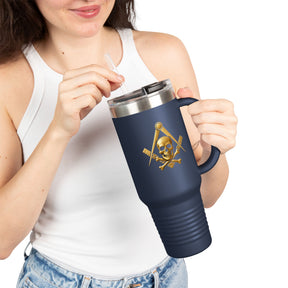 Widows Sons Ringneck Tumbler - Square & Compass with Skull and Bones - Bricks Masons