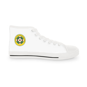 Royal Order of Scotland Sneaker - High Top Black & White Sole - Bricks Masons