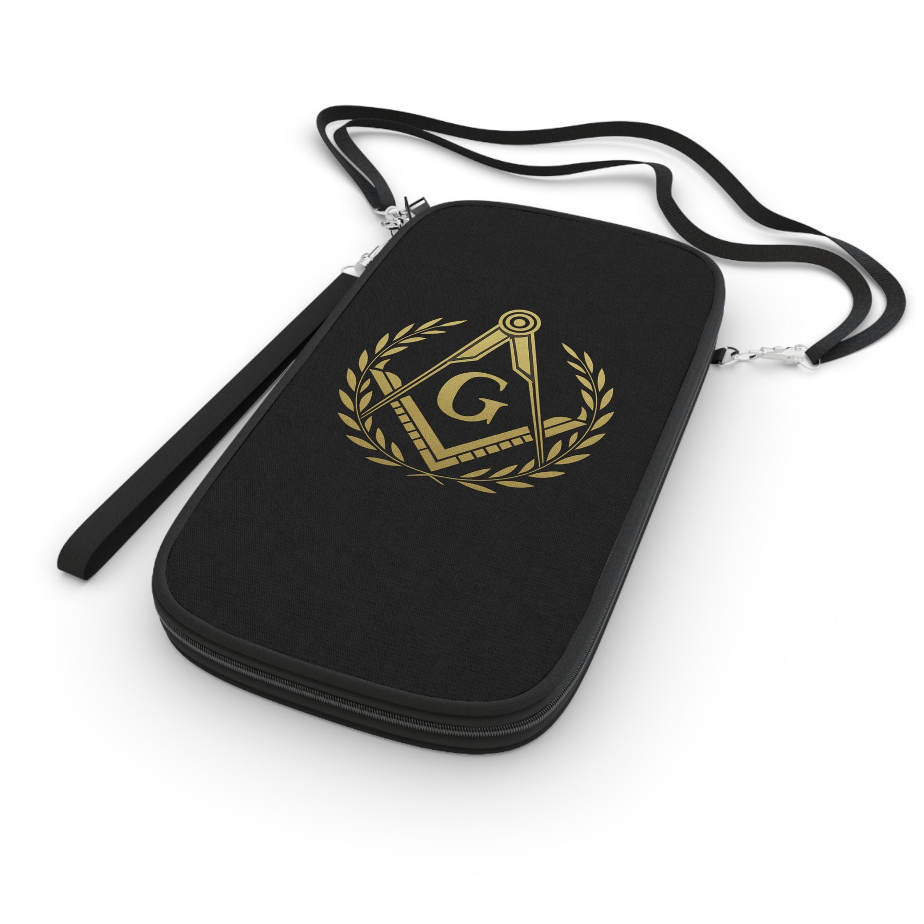 Master Mason Blue Lodge Passport Wallet - Square & Compass G with Wreath - Bricks Masons
