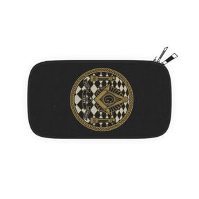 Master Mason Blue Lodge Passport Wallet - Gold & Black Faith Hope Charity - Bricks Masons