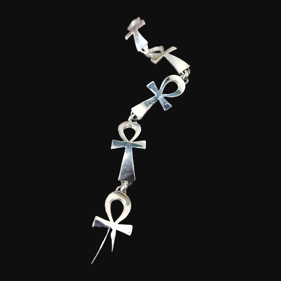 Ankh Cross of Life Bracelet in Silver 3 x 1 cm 16 g Art 831 - Bricks Masons