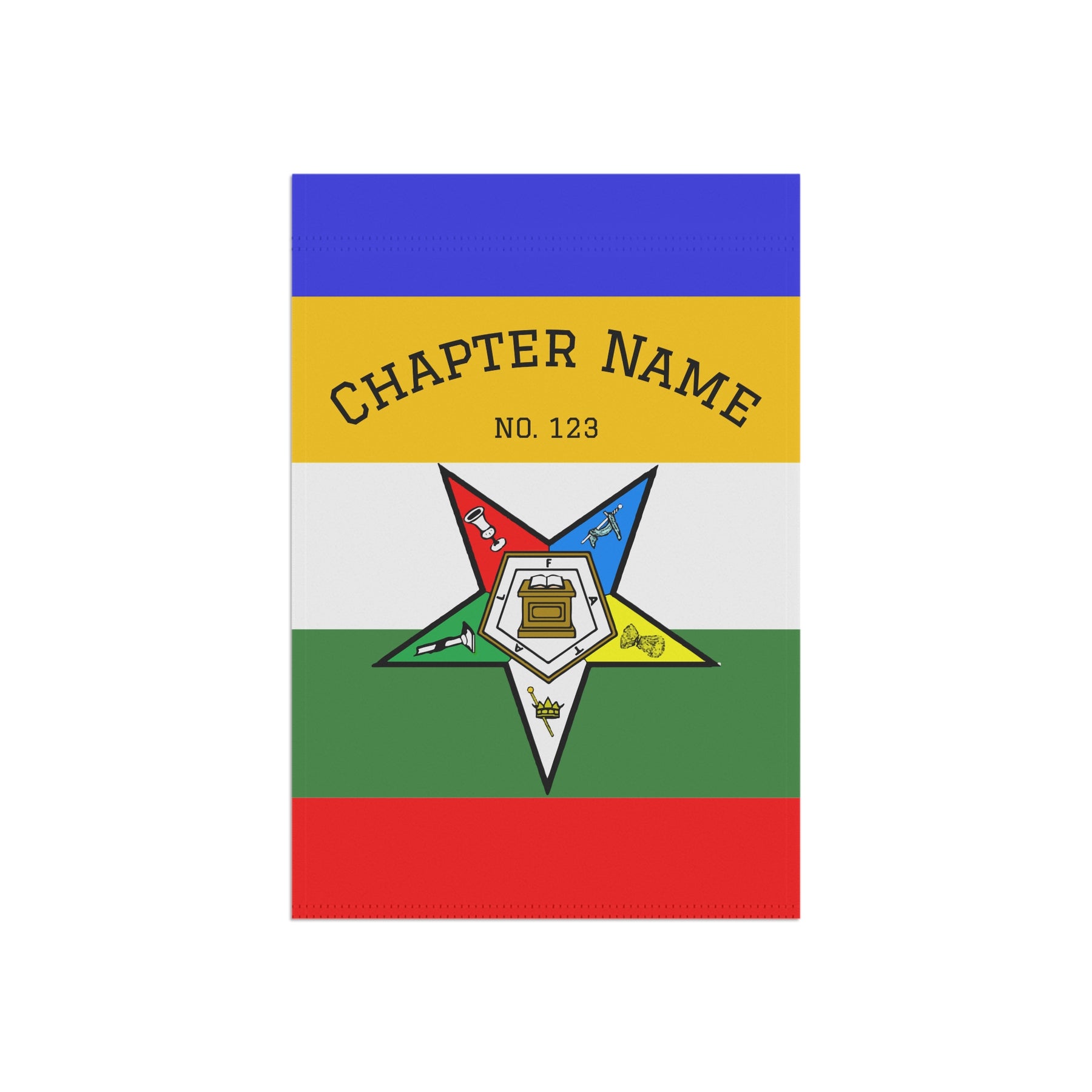 OES Yard Flag - Colorful Printed Design With Personalization - Bricks Masons