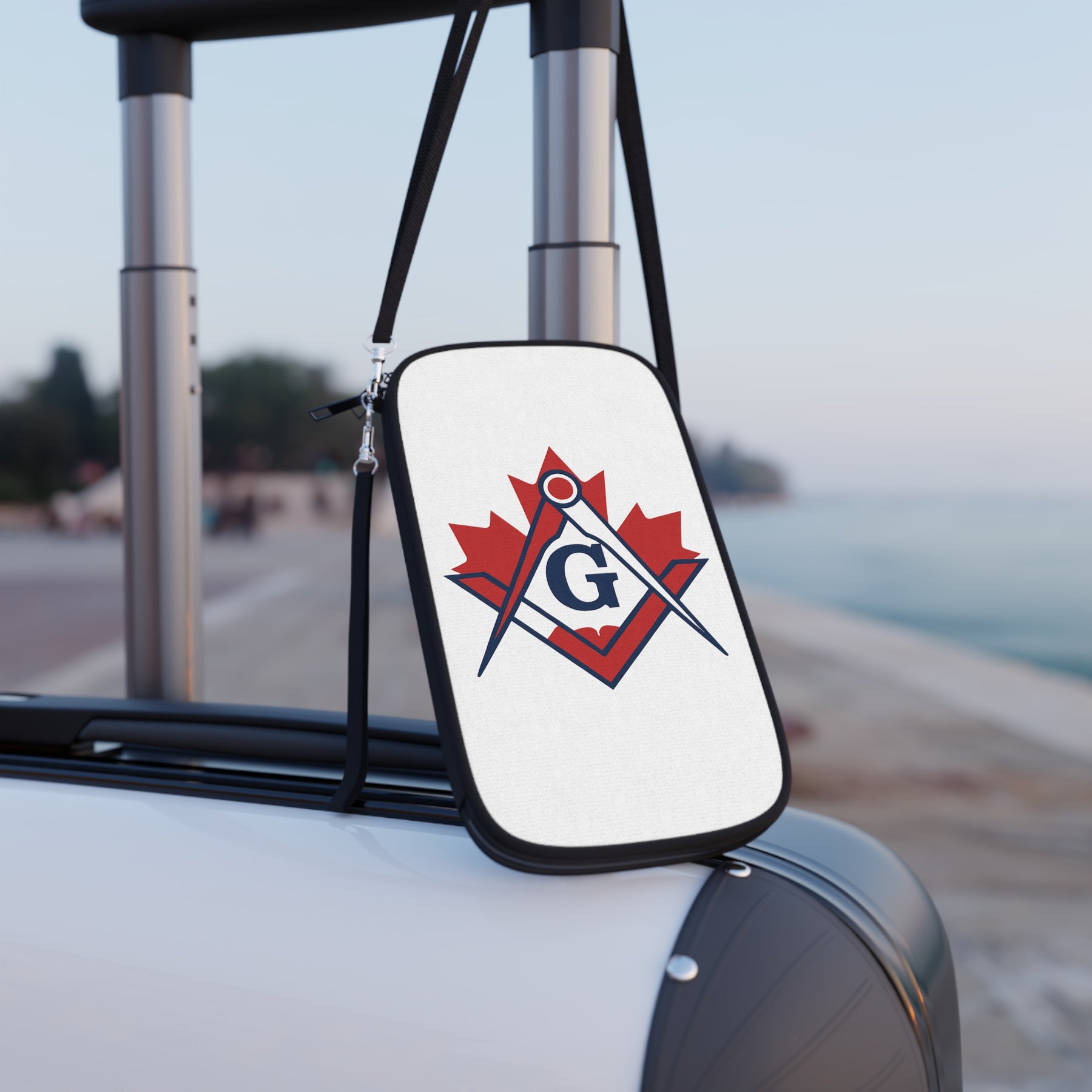 Master Mason Blue Lodge Canada Jurisdiction Passport Wallet - Red Maple Leaf - Bricks Masons