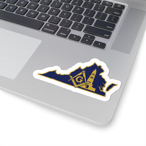 Master Mason Blue Lodge Sticker Decal - Kiss-Cut Virginia George Washington - Bricks Masons