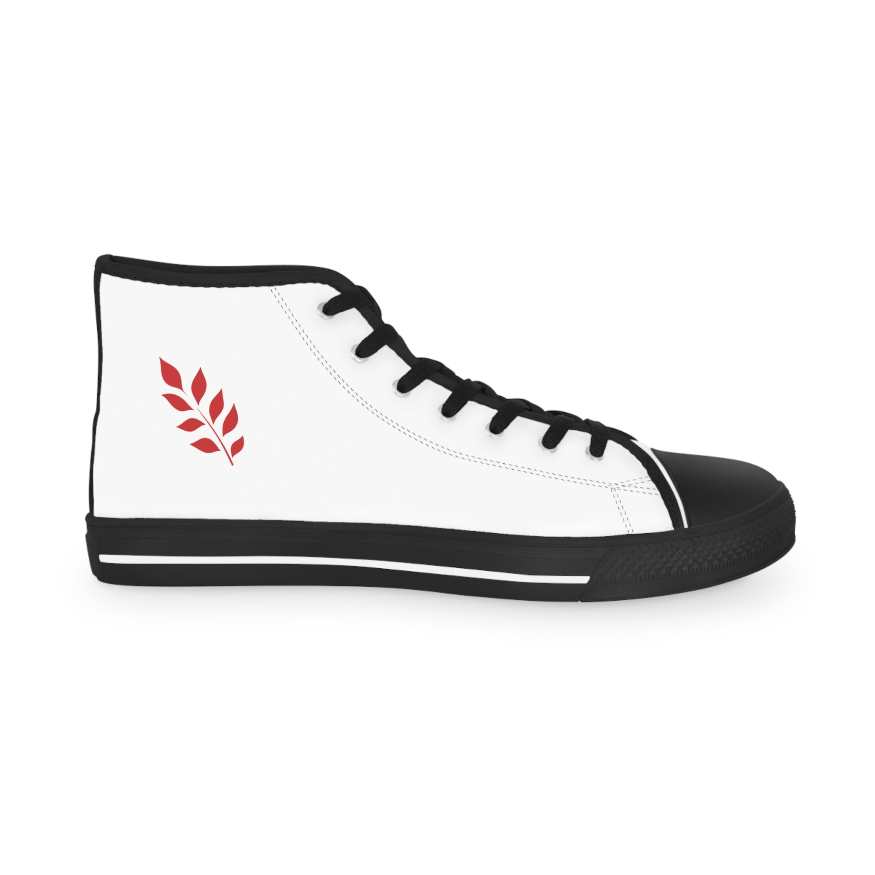 Red Branch of Eri Sneaker - High Top Black & White Red Branch - Bricks Masons