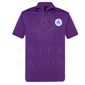 Master Mason Blue Lodge Polo Shirt - Square & Compass G Various Colors - Bricks Masons