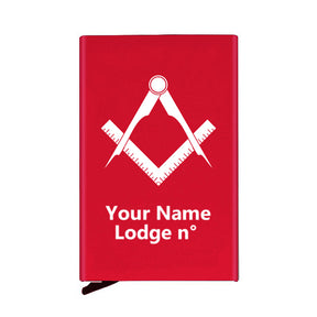 Master Mason Blue Lodge Credit Card Holder - Various Colors - Bricks Masons