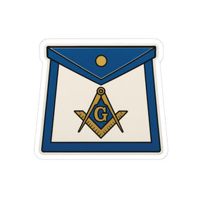 Master Mason Blue Lodge Sticker Decal - Kiss-Cut Masonic Apron - Bricks Masons