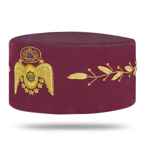 95th Degree Memphis Misraim Regalia Set - Burgundy & Gold Hand Embroidery
