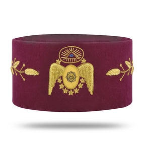 95th Degree Memphis Misraim Regalia Set - Burgundy & Gold Hand Embroidery
