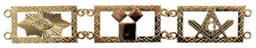 Master Mason Blue Lodge Hatband - Gold Jeweled