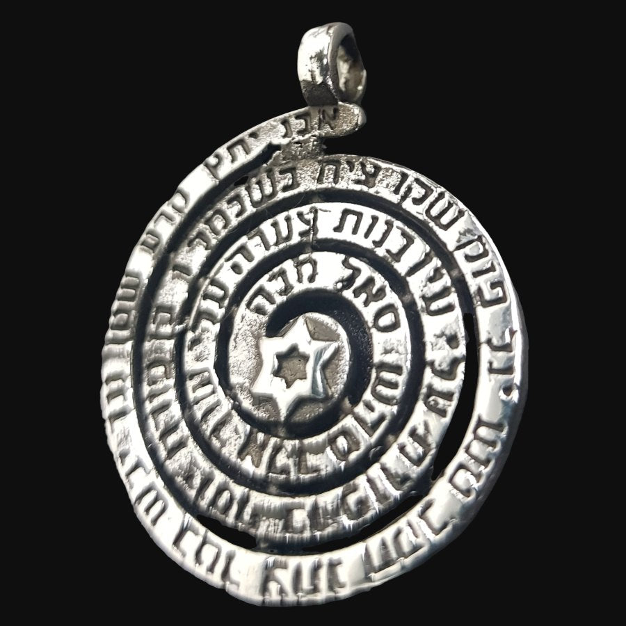 Star of David and Angels Pendant, Silver, 2.7 cm, 7 g, Art. 992 - Bricks Masons
