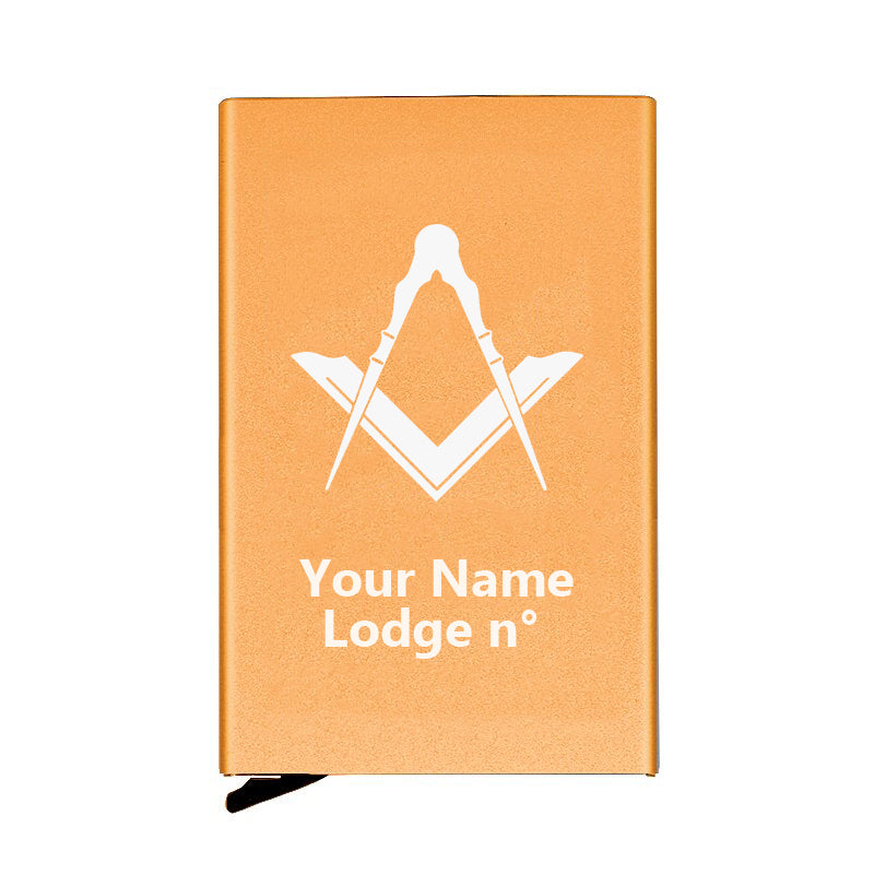 Master Mason Blue Lodge Credit Card Holder - Various Colors - Bricks Masons