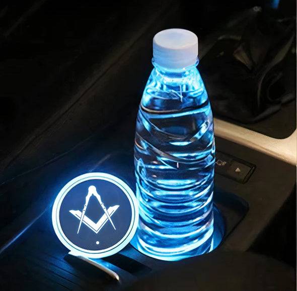 Master Mason Blue Lodge Cup Holder - Various LED Colors