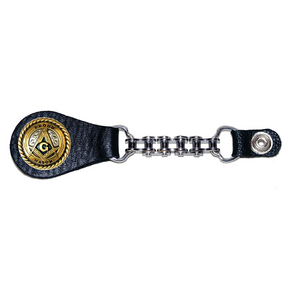 Master Mason Blue Lodge Vest Extender - Proud Mason Double Curb Chain Set - Bricks Masons