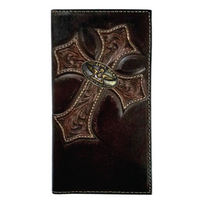 Widows Sons Wallet - Nocona Cross Long Chocolate - Bricks Masons