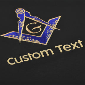 Master Mason Blue Lodge Apron Case - Blue & Gold Square & Compass G Various Sizes & Materials - Bricks Masons