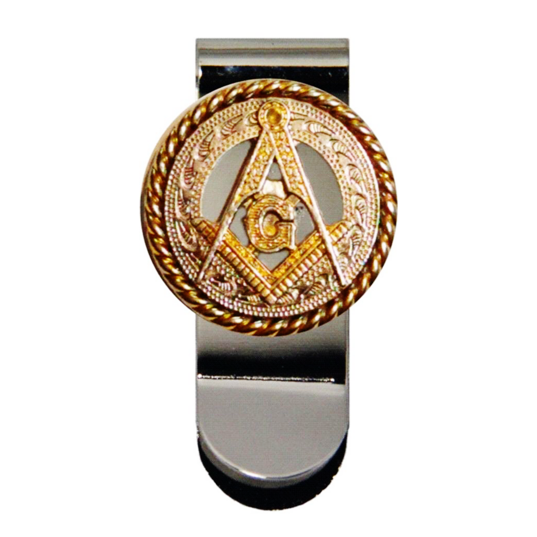 Master Mason Blue Lodge Money Clip - Gold Square and Compass