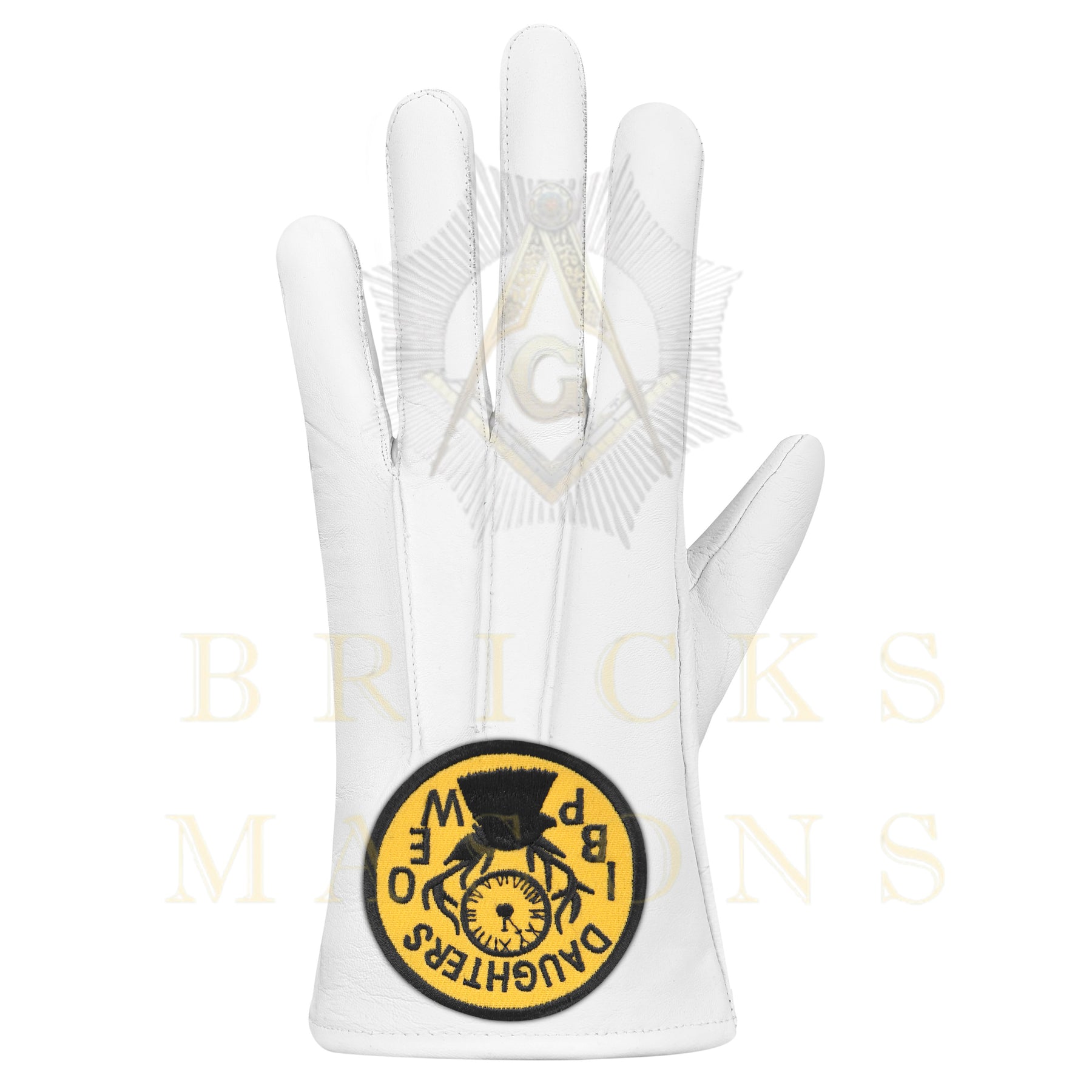 Elks of the World Gloves - White Leather Daughters of IBPOEW