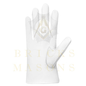 Elks of the World Gloves - White Leather Daughters of IBPOEW