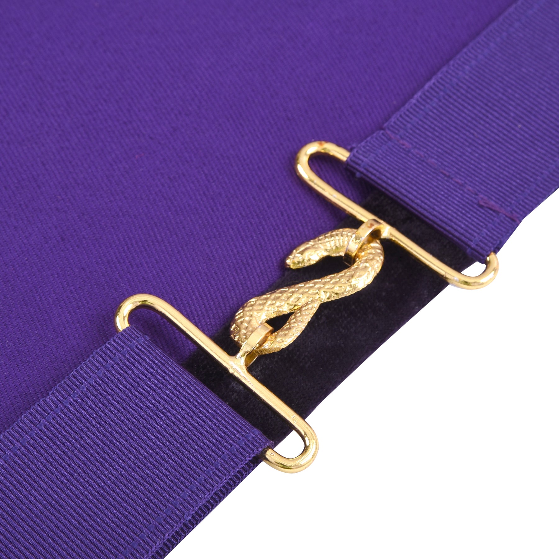 Worthy Patron OES Apron - Purple Velvet Hand Embroidery With Laurel Wreath