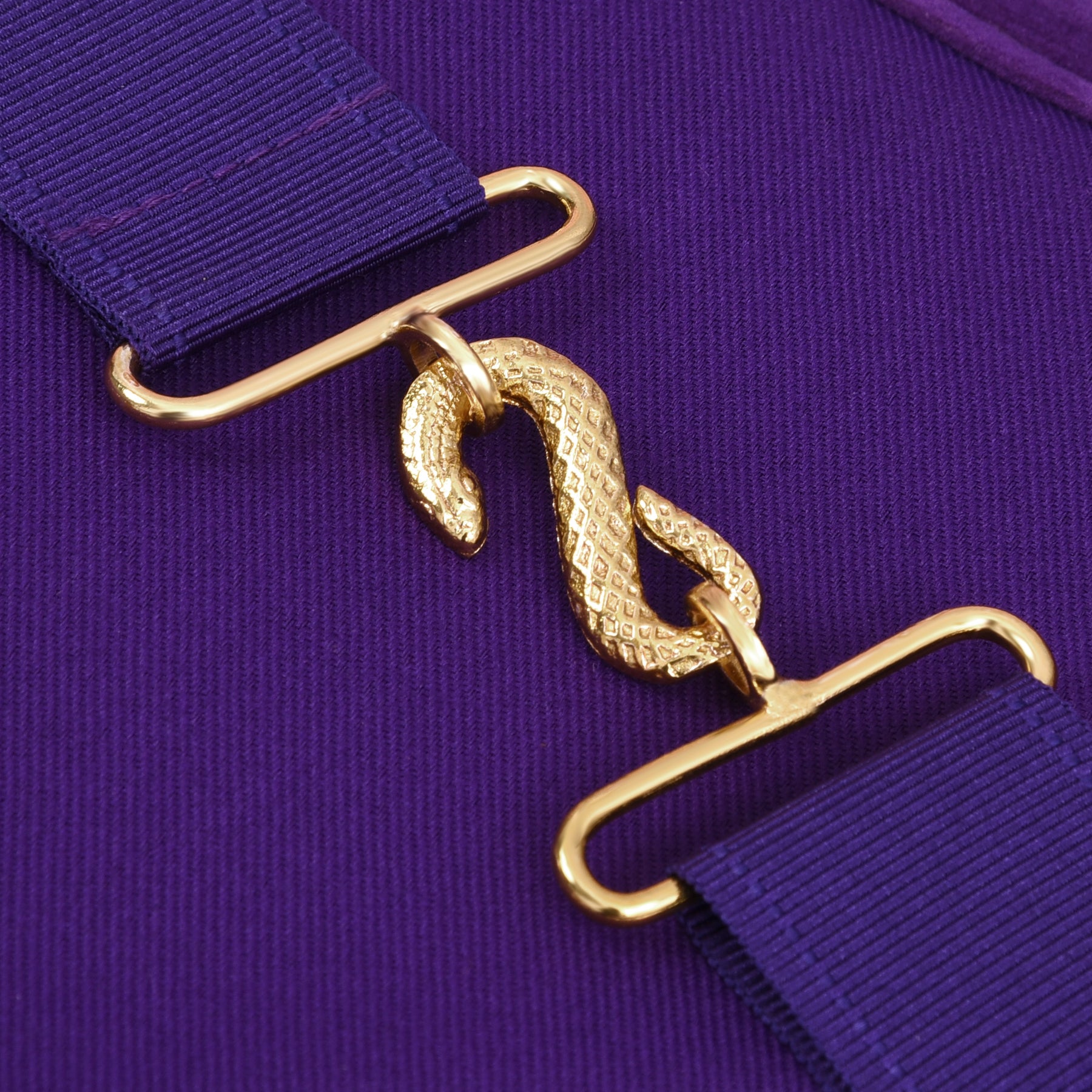 Chaplain Royal Arch Chapter Officer Apron - Purple Velvet with Bullion Hand Embroidery - Bricks Masons