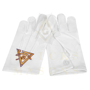 Past Thrice Illustrious Master Council Gloves - White Cotton