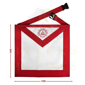 Royal Arch Chapter & Council Apron - Reversible Double-Sided Purple & Red Ribbon