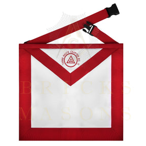 Royal Arch Chapter & Council Apron - Reversible Double-Sided Purple & Red Ribbon