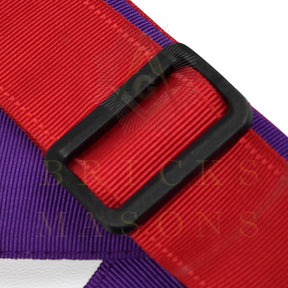 Royal Arch Chapter & Council Apron - Reversible Double-Sided Purple & Red Ribbon