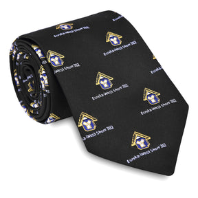 Necktie - Black With Blue - Bricks Masons