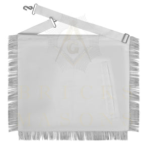 Past Master Blue Lodge Apron - Bullion With Wreath & Pillars