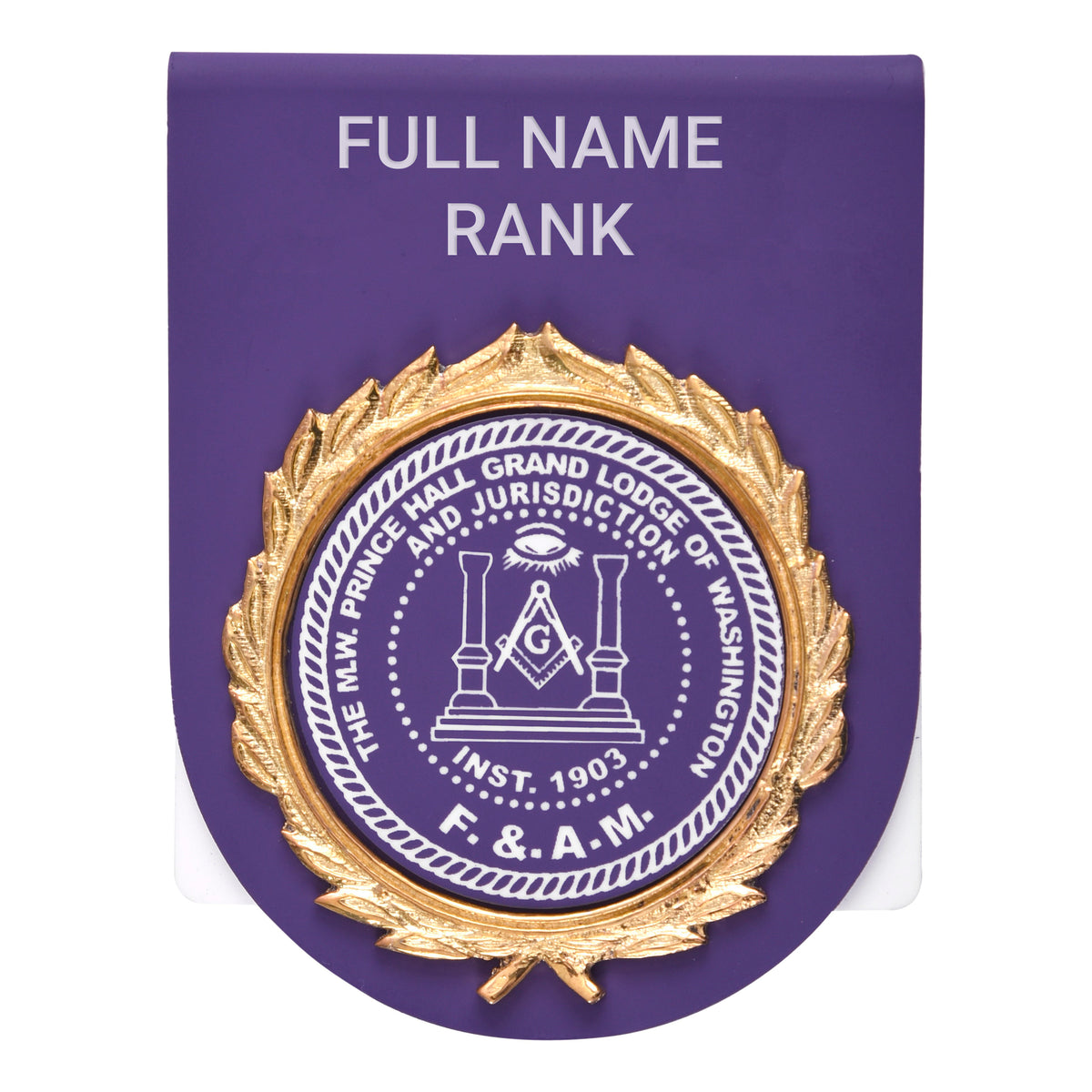 Master Mason Blue Lodge Pocket Square - Purple Plastic & Metal Customizable - Bricks Masons