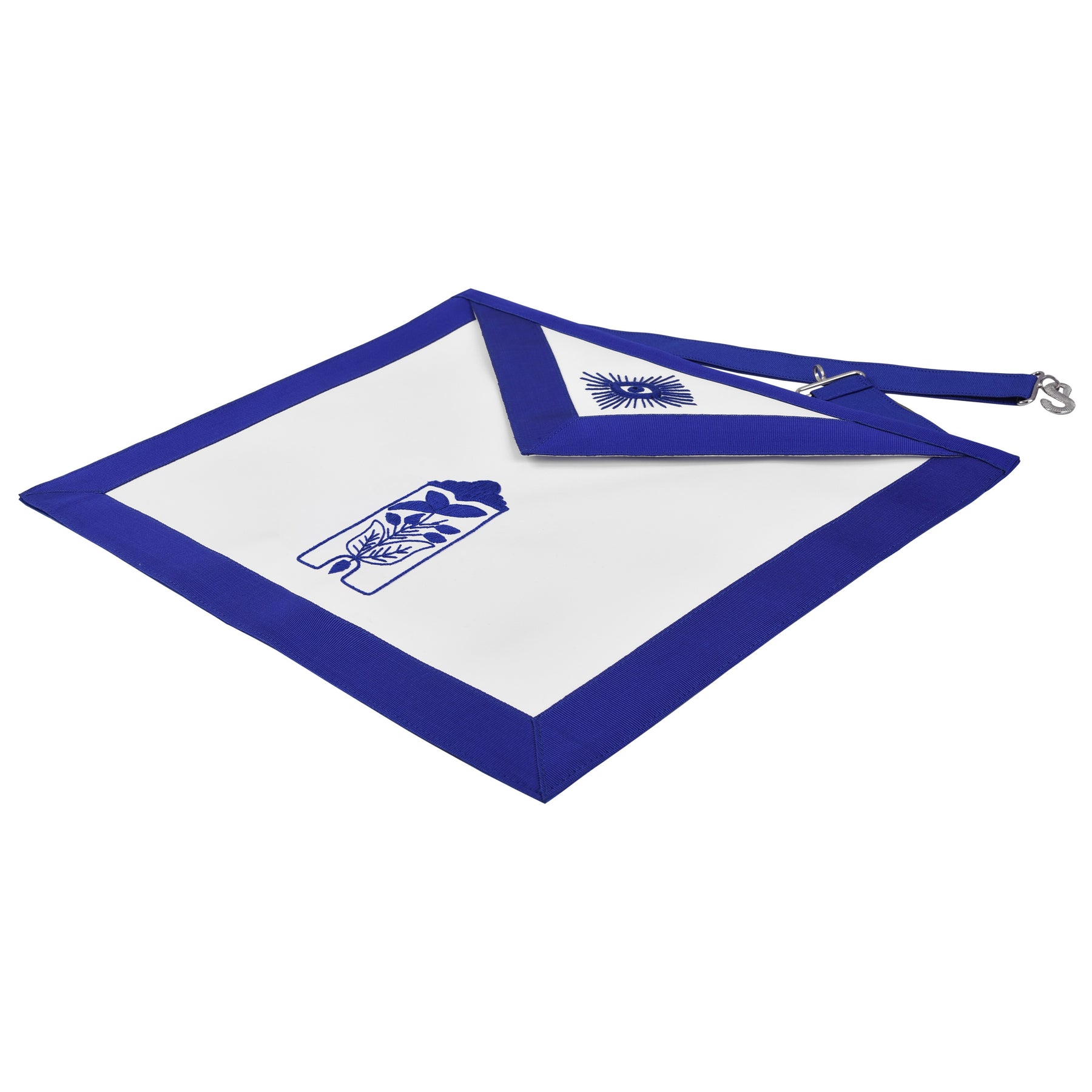 Junior Warden Blue Lodge Officer Apron - Royal Blue Borders