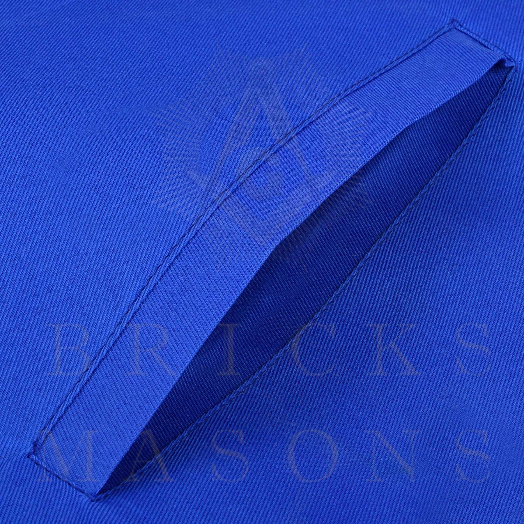 Organist Blue Lodge Officer Apron - Blue Ribbon With Machine Embroidery Customizable Flap - Bricks Masons