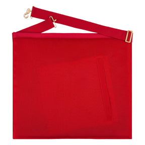 Royal Arch Chapter Apron - Red Ribbon With Triple Tau & Star Of David