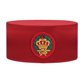 Order Of The Amaranth Crown Cap - Red Silk - Bricks Masons