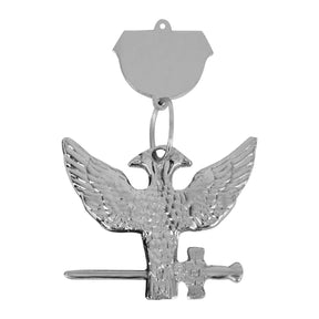 31st Degree Scottish Rite Collar Jewel - Wings Up Silver Plated - Bricks Masons