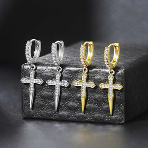 Knights Templar Commandery Earring - Copper Drop Earrings