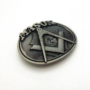 Master Mason Blue Lodge Belt Buckle - Square & Compass Multiple Colors