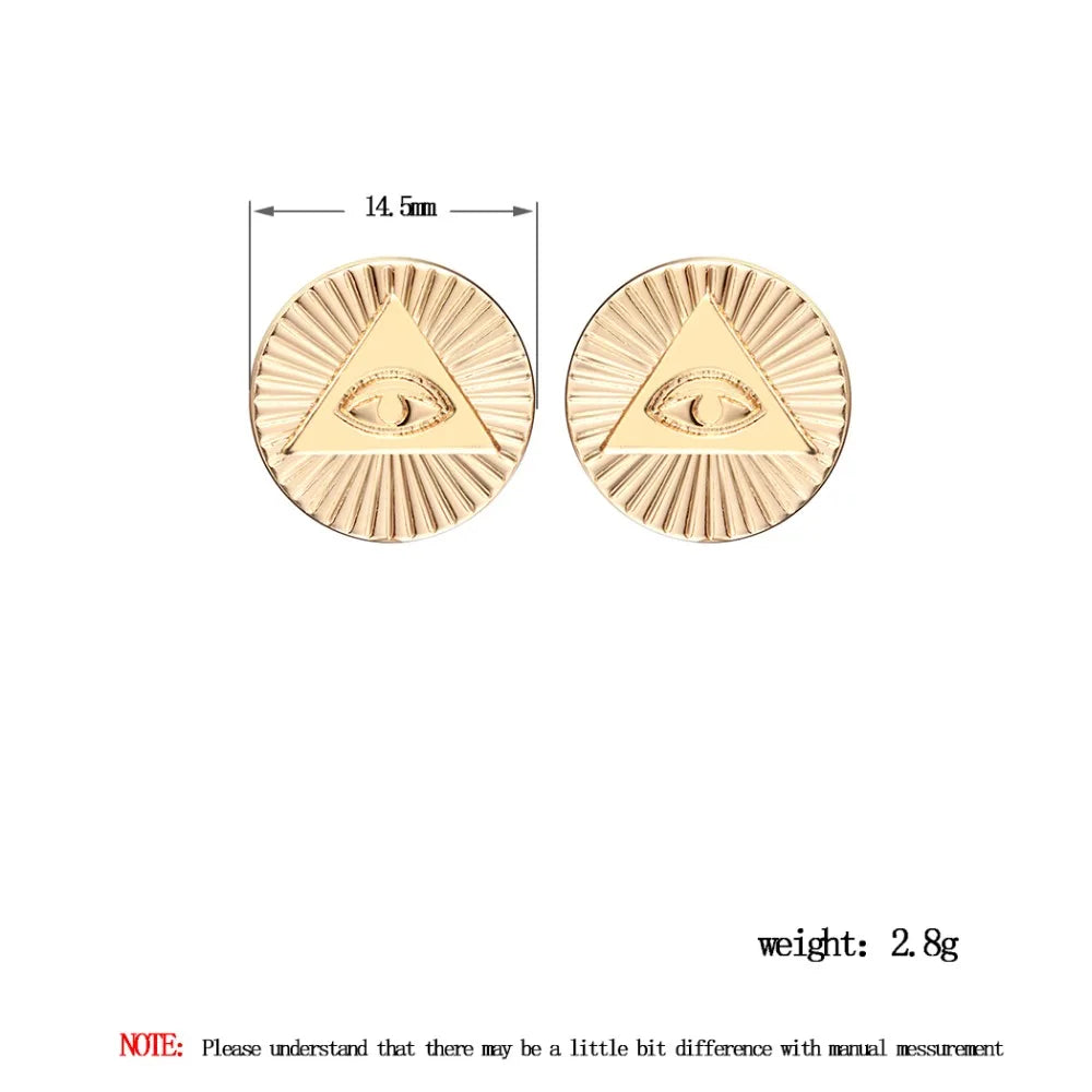 Eye Of Providence Earring - Zinc Alloy - Bricks Masons