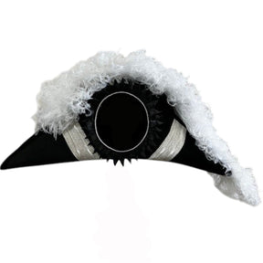 Line Officer Knights Templar Chapeau - All White Plumes - Bricks Masons